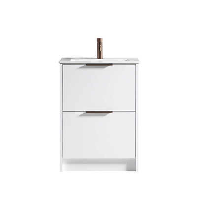 Tailored Bathrooms Sora 600mm Two Drawer Floor Standing Vanity & Ceramic Basin (1 size, 3 colours) VANITY AND BASIN ONLY - Brand New Bathrooms