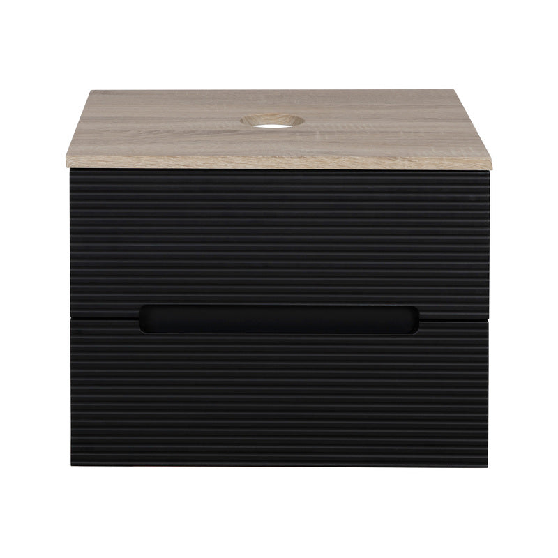 Tailored Bathrooms Monza Plus Fluted Wall Hung 600mm Vanity Unit & Counter Top (1 size, 8 colours)