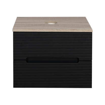 Tailored Bathrooms Monza Plus Fluted Wall Hung 600mm Vanity Unit & Counter Top (1 size, 8 colours)