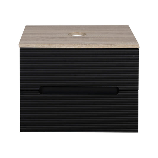 Tailored Bathrooms Monza Plus Fluted Wall Hung 600mm Vanity Unit & Counter Top (1 size, 8 colours)