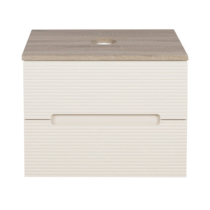 Tailored Bathrooms Monza Plus Fluted Wall Hung 600mm Vanity Unit & Counter Top (1 size, 8 colours)