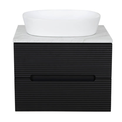 Tailored Bathrooms Monza Plus Fluted Wall Hung 600mm Vanity Unit & Counter Top (1 size, 8 colours)
