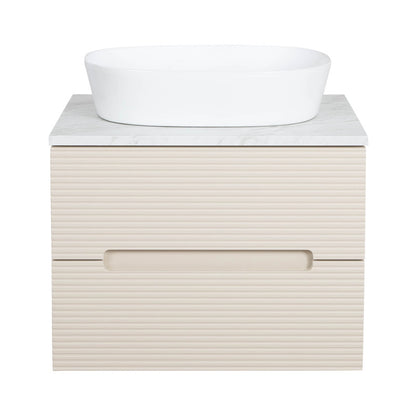 Tailored Bathrooms Monza Plus Fluted Wall Hung 600mm Vanity Unit & Counter Top (1 size, 8 colours)