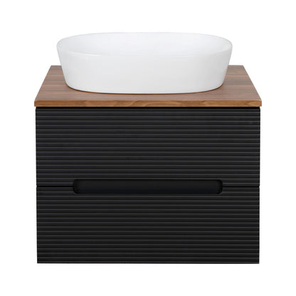 Tailored Bathrooms Monza Plus Fluted Wall Hung 600mm Vanity Unit & Counter Top (1 size, 8 colours)
