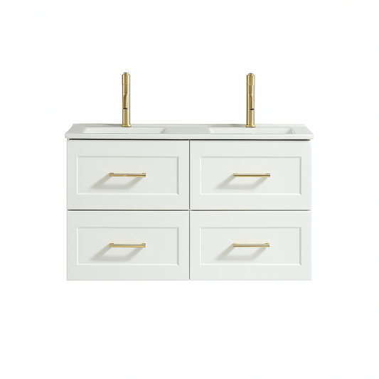 Tailored Bathrooms Bakewell 1200mm Twin Vanity Unit with Ceramic Double Basin (1 size, 3 colours)