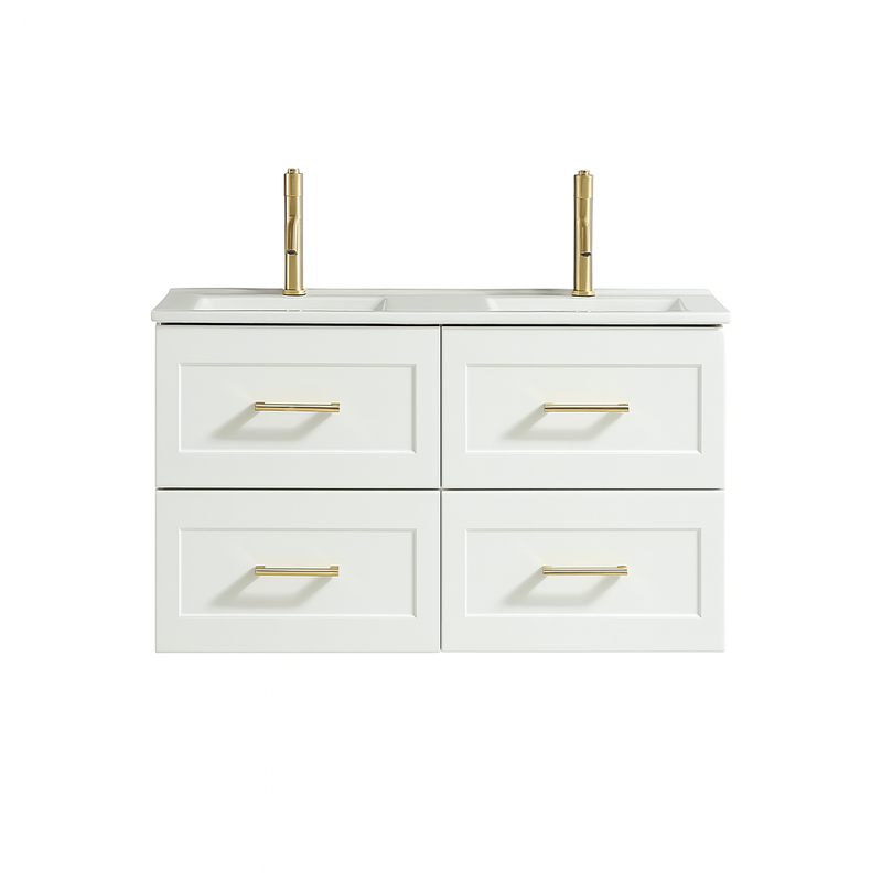 Tailored Bathrooms Bakewell 1200mm Twin Vanity Unit with Ceramic Double Basin (1 size, 3 colours)