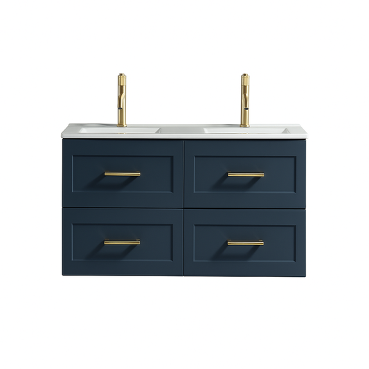 Tailored Bathrooms Bakewell 1200mm Twin Vanity with Ceramic Double Basin (1 size, 3 colours) - Brand New Bathrooms