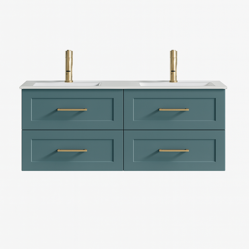 Tailored Bathrooms Bakewell 1200mm Twin Vanity with Ceramic Double Basin (1 size, 3 colours) - Brand New Bathrooms