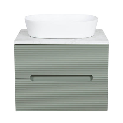 Tailored Bathrooms Monza Plus Fluted Wall Hung 600mm Vanity Unit & Counter Top (1 size, 8 colours)