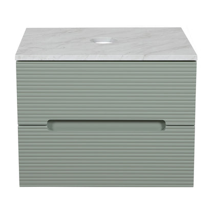 Tailored Bathrooms Monza Plus Fluted Wall Hung 600mm Vanity Unit & Counter Top (1 size, 9 colours)