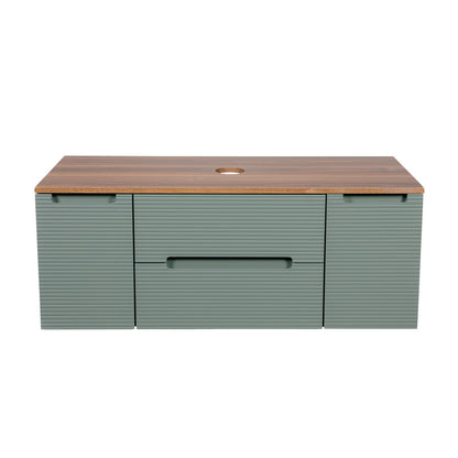 Tailored Bathrooms Monza Plus Fluted Wall Hung 1200mm Vanity Unit with 2 Side Cabinets & Counter Top (1 size, 9 colours) - Brand New Bathrooms