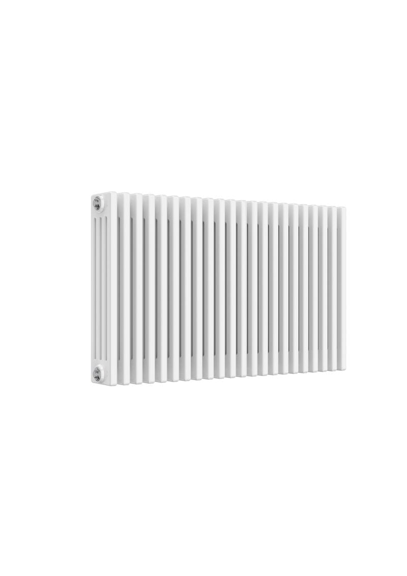 Reina Colona Horizontal 4 Column Mild Steel Radiator (13 sizes, White) - Brand New Bathrooms