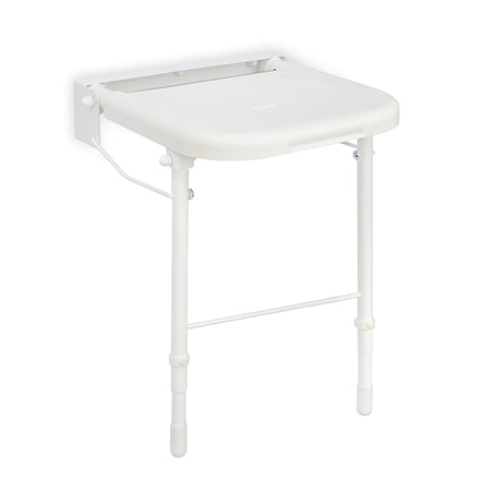 Bathex Stainless Steel One Piece Backplate Shower Seat (1 size, 4 colours) - Brand New Bathrooms