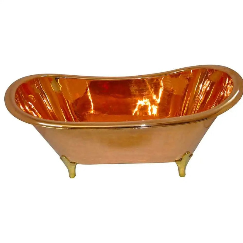 Coppersmith Creations Full Copper Finish Brass Legs Bathtub (1 size, Copper) - Brand New Bathrooms