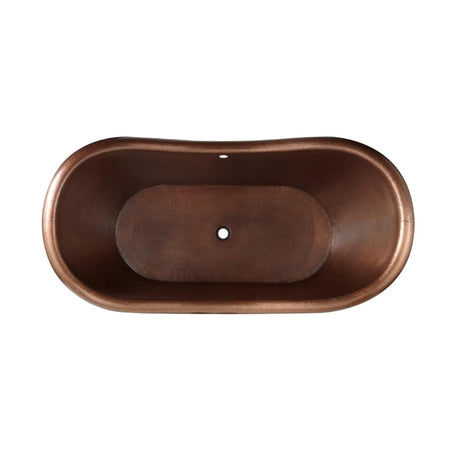 Coppersmith Creations Hammered Bathtub with Ring Handles (2 sizes, Antique Hammered Copper) - Brand New Bathrooms