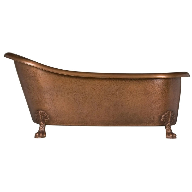 Coppersmith Creations Hammered Clawfoot Slipper Bathtub (1 size, Antique Copper) - Brand New Bathrooms