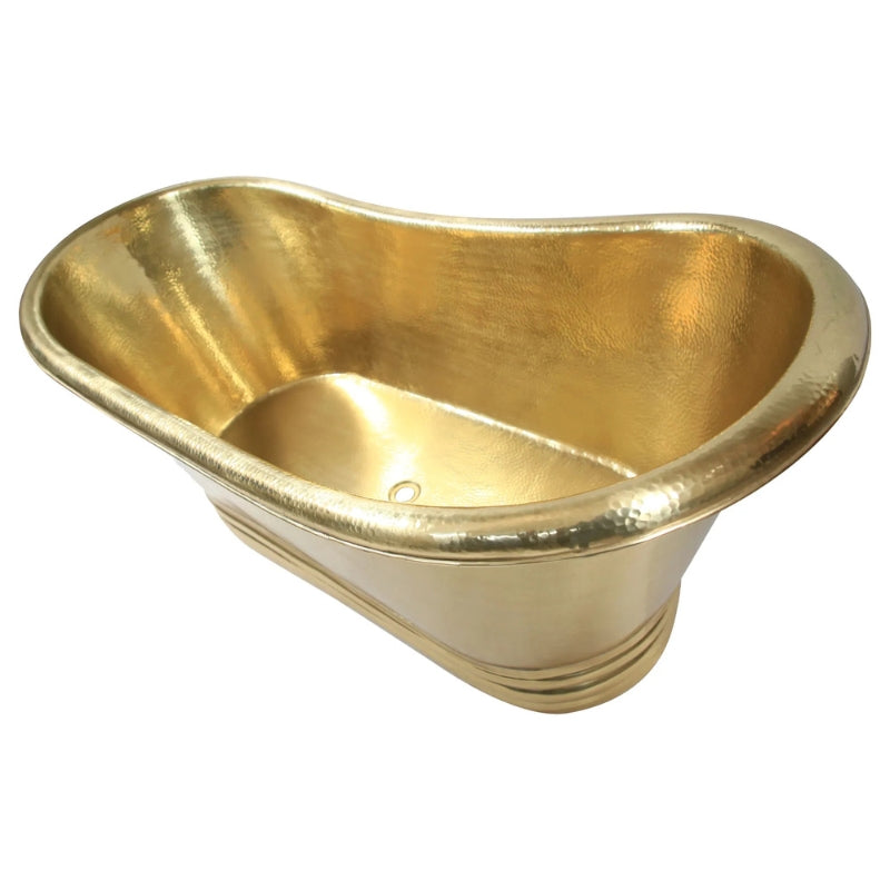 Coppersmith Creations Hammered Cascading Base Bathtub (1 size, Brass) - Brand New Bathrooms