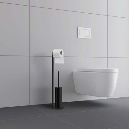 Smedbo Outline Toilet Roll Holder with Toilet Brush (2 colours) - Brand New Bathrooms