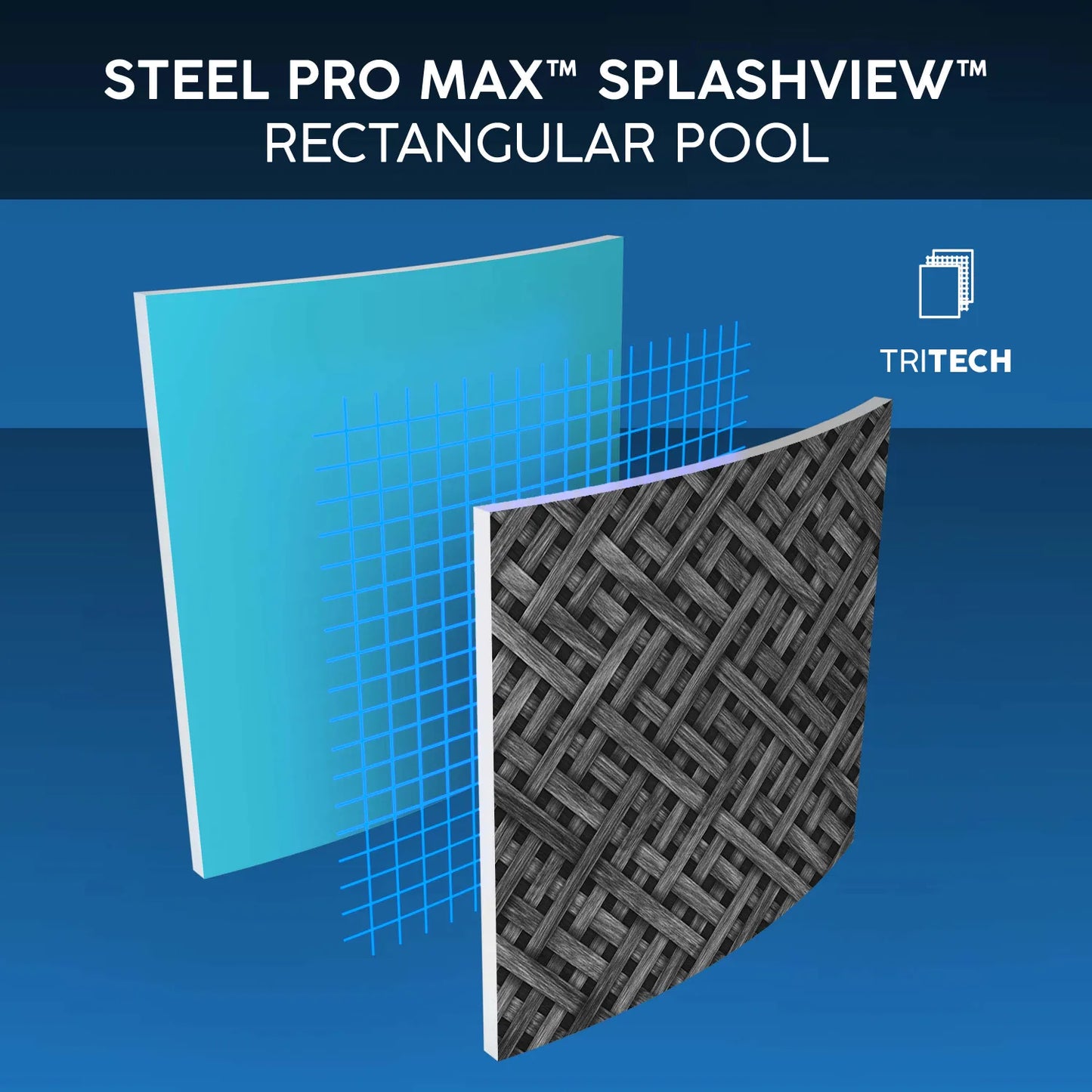 Bestway 16ft x 8ft x 48" Rectangular Steel Pro MAX™ Splashview Above Ground Swimming Pool, Filter Pump & Accessories