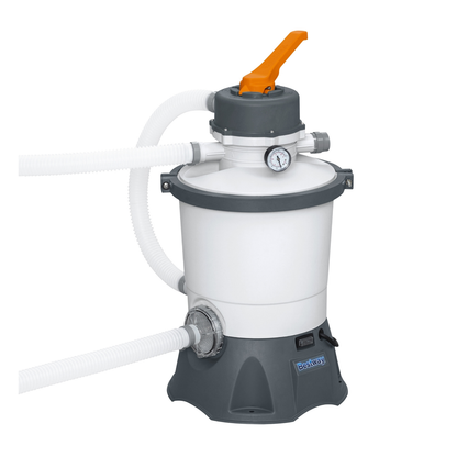 Bestway 16ft x 8ft x 48" Rectangular Steel Pro MAX Above Ground Swimming Pool, Sand Filter Pump & Accessories