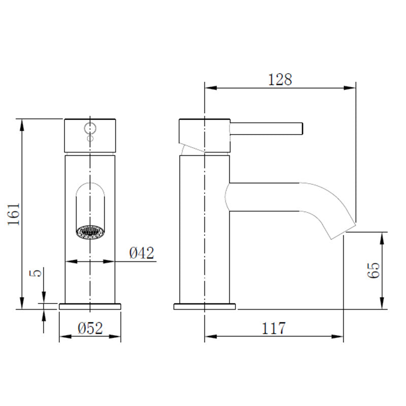 Tailored Bathrooms TB+ Redondo Round ECO Control/Cold Water Start Basin Mixer (4 colours) - Brand New Bathrooms