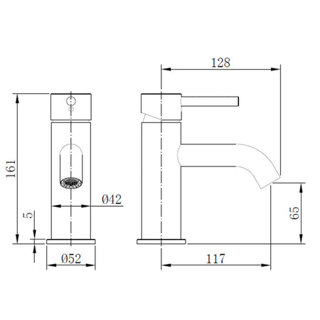 Tailored Bathrooms TB+ Redondo Round ECO Control/Cold Water Start Basin Mixer (4 colours) - Brand New Bathrooms