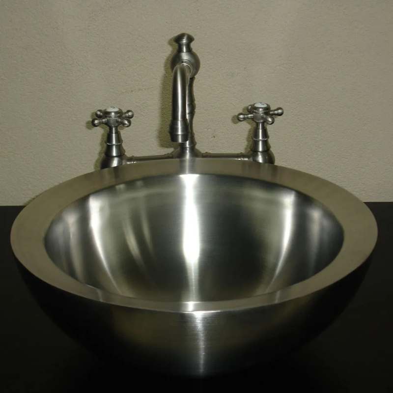 Coppersmith Creations Double Wall Steel Sink (1 size, Steel) - Brandnew Bathroom