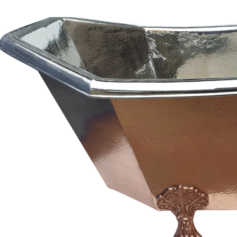 Coppersmith Creations Eight Sided Clawfoot Nickel Inside (1 size, Shining Copper) - Brand New Bathrooms