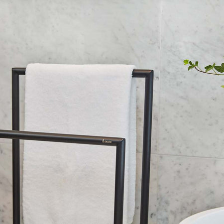 Smedbo Outline Double Towel Rail (2 colours) - Brand New Bathrooms
