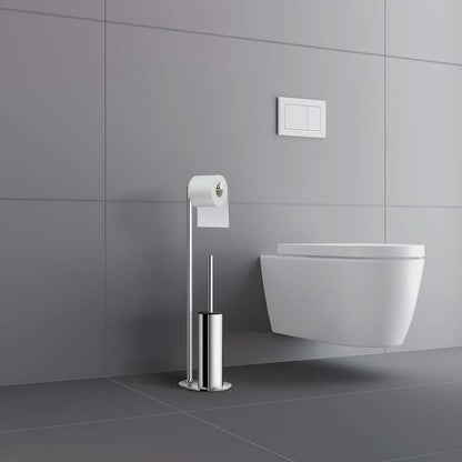 Smedbo Outline Toilet Roll Holder with Toilet Brush (2 colours) - Brand New Bathrooms