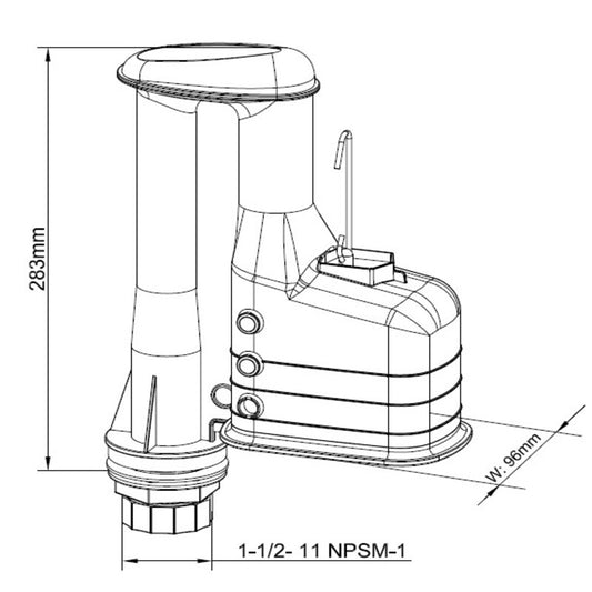 Tailored Bathrooms Compact Dual Flush Syphon Valve
