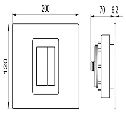 Tailored Bathrooms Flush Button Plate (4 colours)