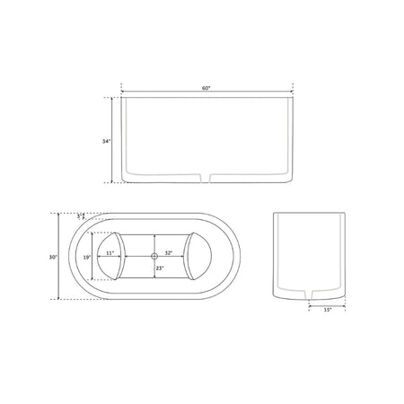 Coppersmith Creations Double Wall Stainless Steel with Built-In Dual Seats Bathtub (1 size, Steel) - Brand New Bathrooms