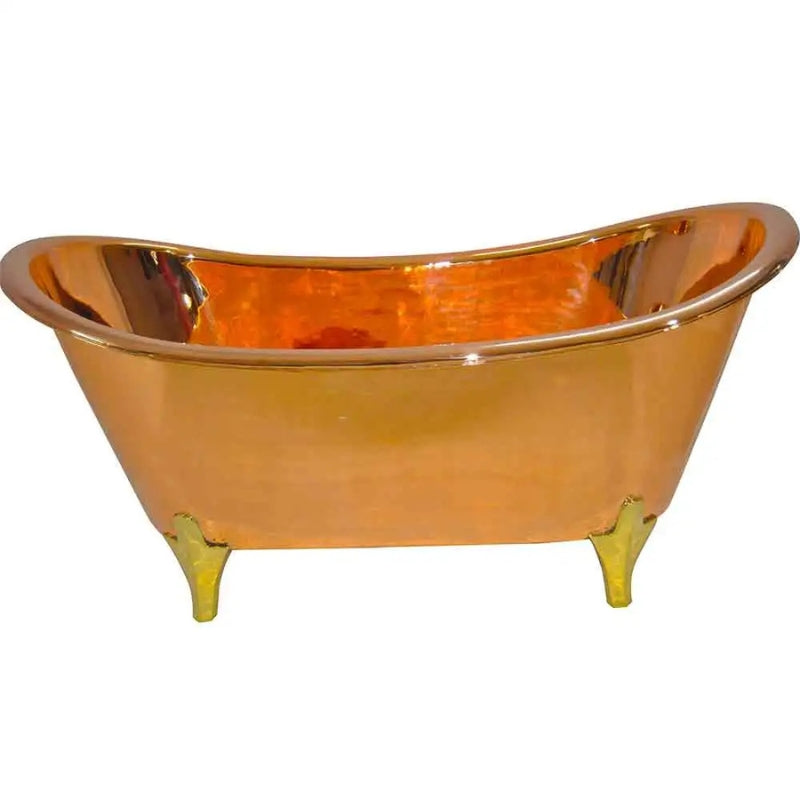 Coppersmith Creations Full Copper Finish Brass Legs Bathtub (1 size, Copper) - Brand New Bathrooms