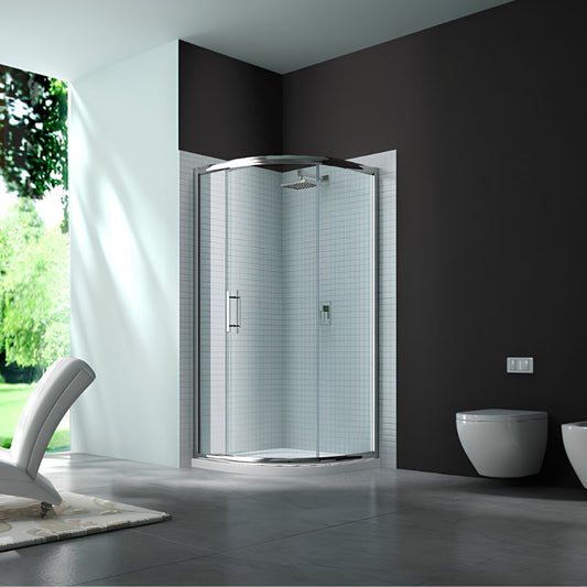 Merlyn 6 Series | Single Door Quadrant Shower Enclosure (1 size, Chrome)