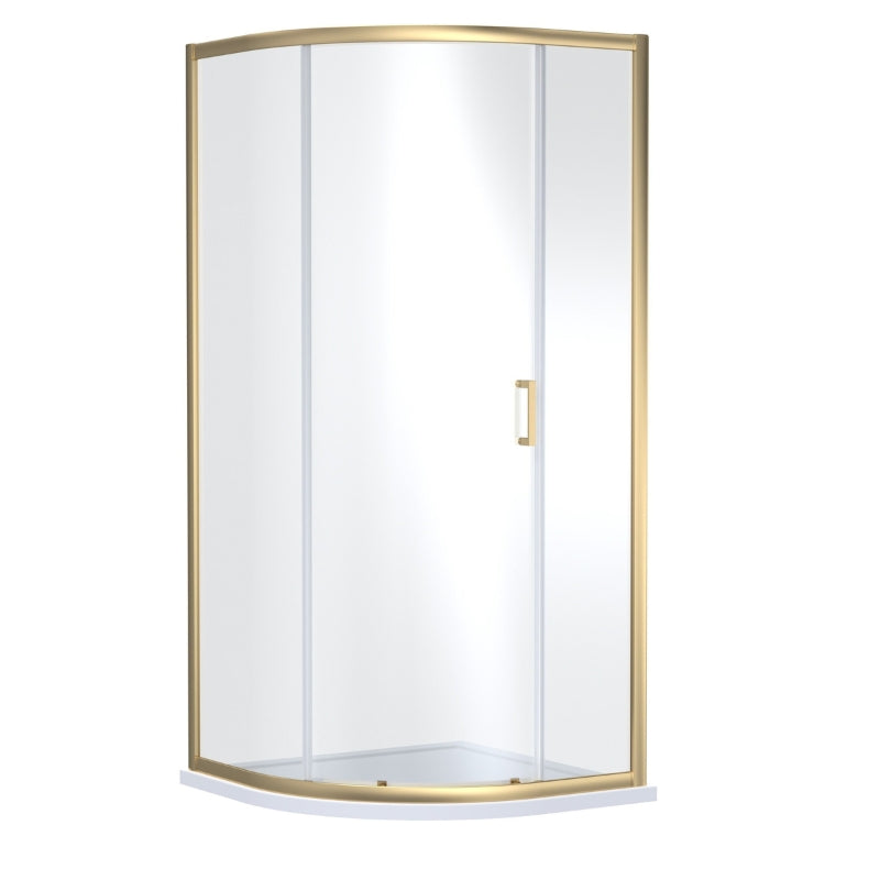 Nuie Lucie Single Entry Curved Shower Enclosure (1 sizes, 3 colours) - Brand New Bathrooms