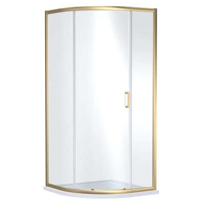Nuie Lucie Single Entry Curved Shower Enclosure (1 sizes, 3 colours) - Brand New Bathrooms