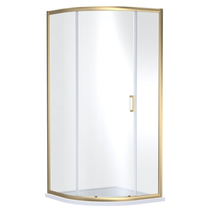 Nuie Lucie Single Entry Curved Shower Enclosure (1 sizes, 3 colours) - Brand New Bathrooms