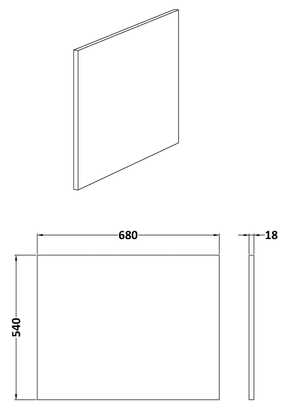 Brand New Bathrooms - Nuie Urban L-Shape Square Shower Bath Panel  (2 sizes, Blue)