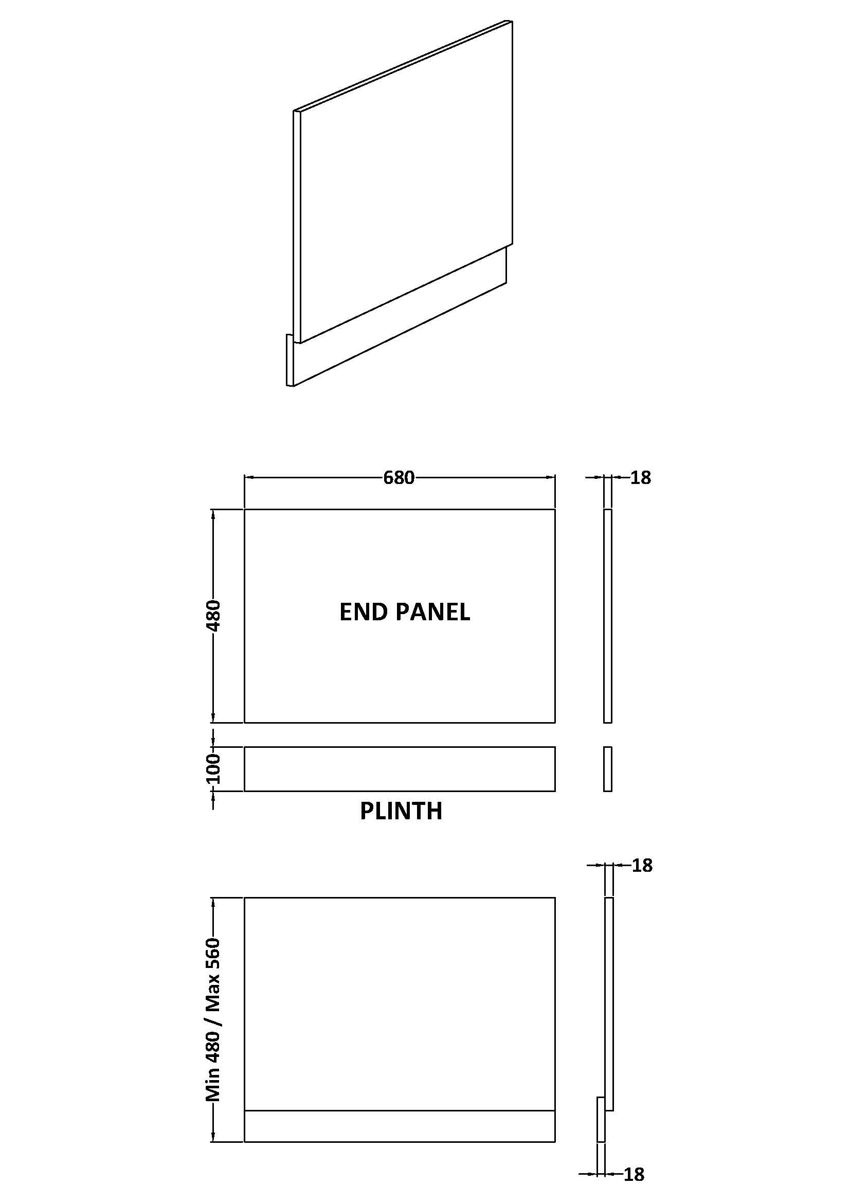 Nuie Straight Bath Front Panel & Plinth (5 sizes, Green) - Brandnew Bathroom