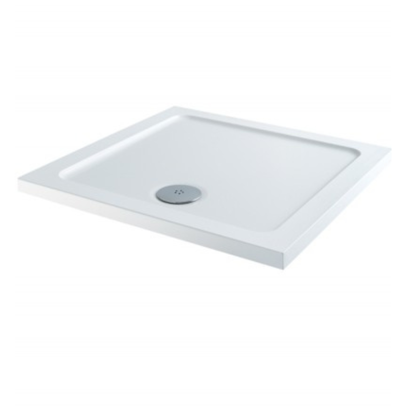 MX DucoStone Flat Top Square Low Profile Shower Tray (5 sizes) (Anti-Slip options available) - Brand New Bathrooms