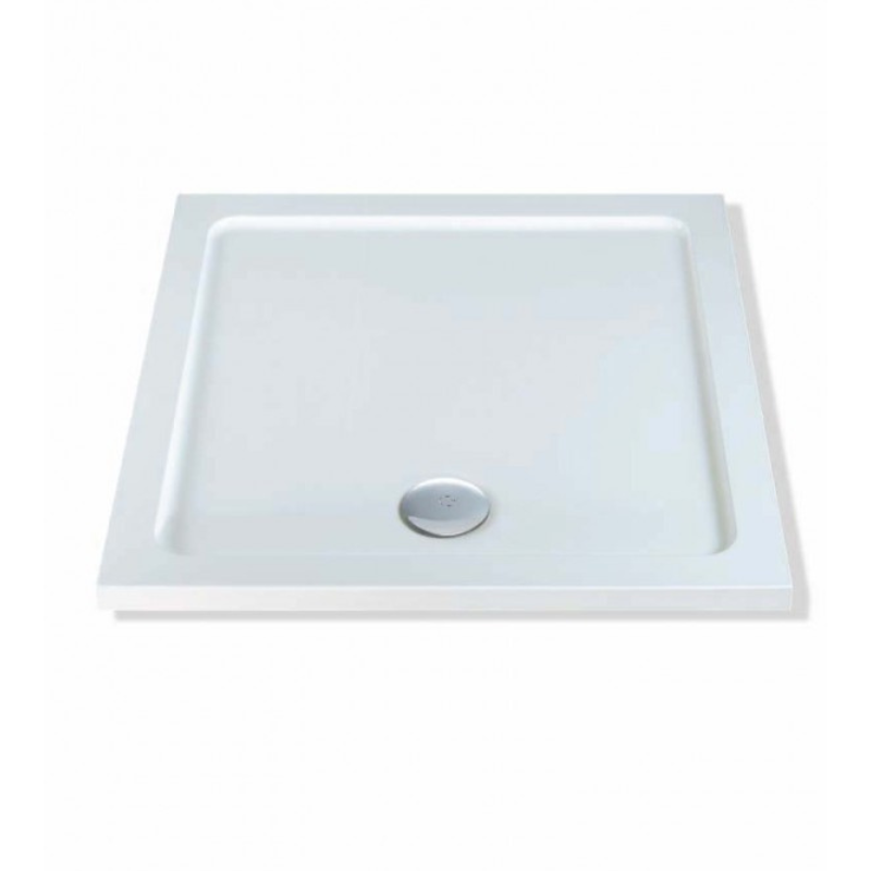 MX DucoStone Flat Top Square Low Profile Shower Tray (5 sizes) (Anti-Slip options available) - Brand New Bathrooms