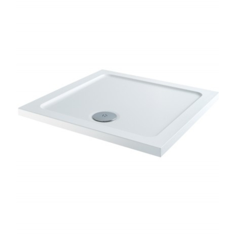 MX Elements Flat Top Square ABS Stone Shower Tray (7 sizes) (Anti-Slip options available) - Brand New Bathrooms