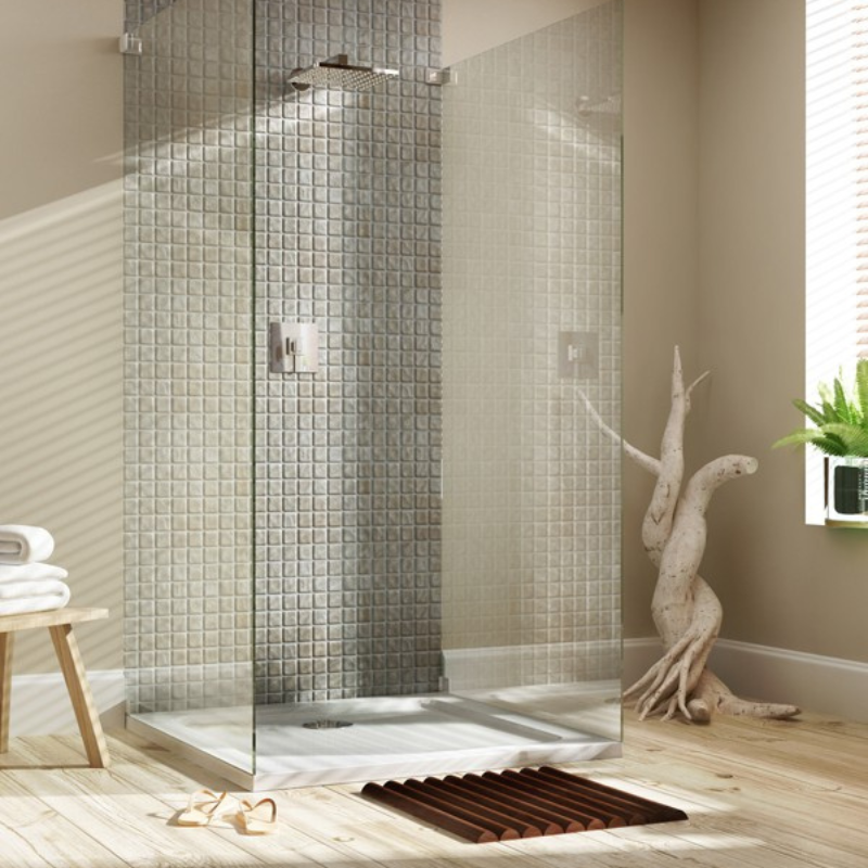 MX Elements Flat Top Square ABS Stone Shower Tray (7 sizes) (Anti-Slip options available) - Brand New Bathrooms