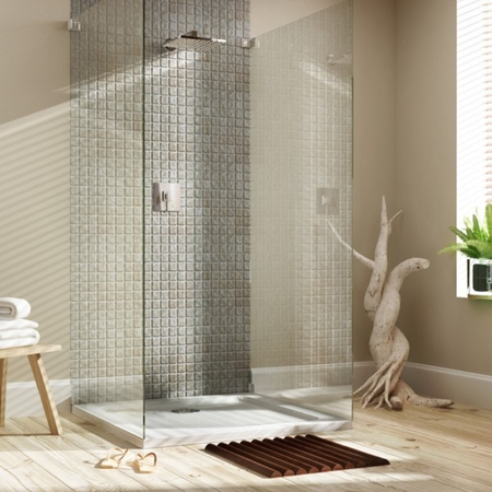 MX Elements Flat Top Square ABS Stone Shower Tray (7 sizes) (Anti-Slip options available) - Brand New Bathrooms