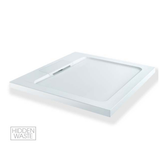 MX Expressions Flat Top Square Hidden Waste Low Profile Shower Tray (3 sizes)