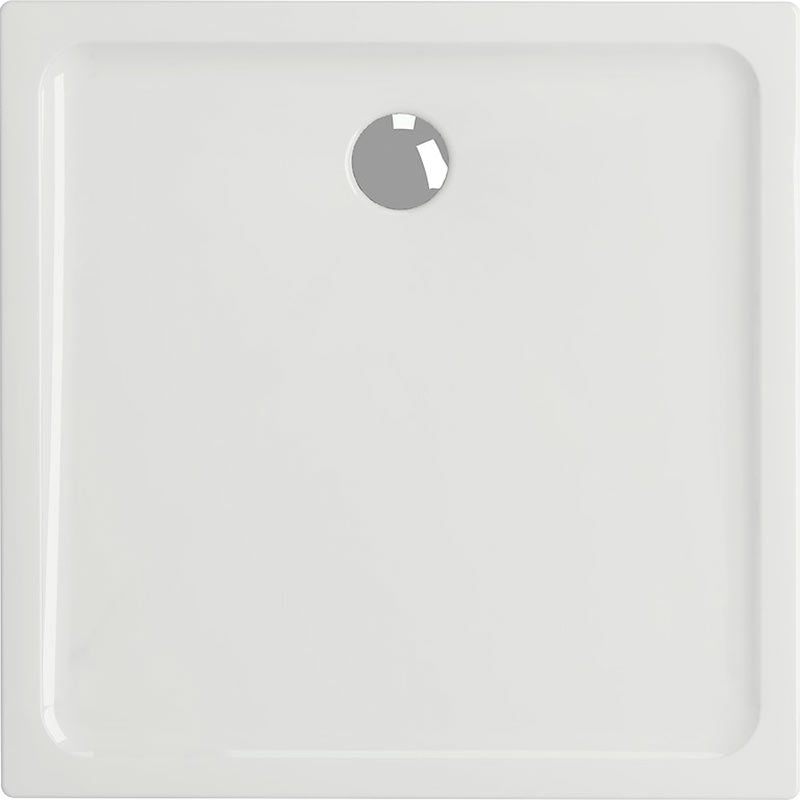 Tailored Bathrooms Gelcoat Stone Resin Square Low Profile Shower Tray (2 sizes, white) - Brand New Bathrooms