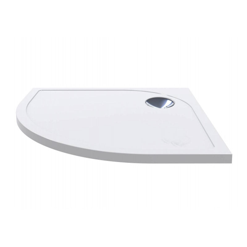 Tailored Bathrooms Gelcoat Stone Resin Quadrant Low Profile Shower Tray (2 sizes, white) - Brand New Bathrooms