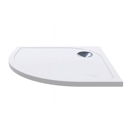Tailored Bathrooms Gelcoat Stone Resin Quadrant Low Profile Shower Tray (2 sizes, white) - Brand New Bathrooms