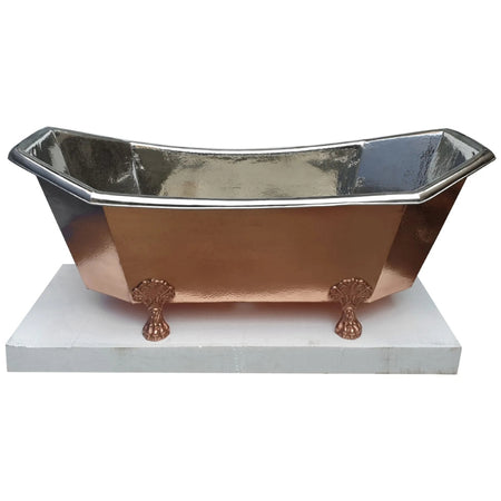 Coppersmith Creations Eight Sided Clawfoot Nickel Inside (1 size, Shining Copper) - Brand New Bathrooms